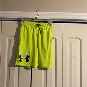 UA neon shorts
